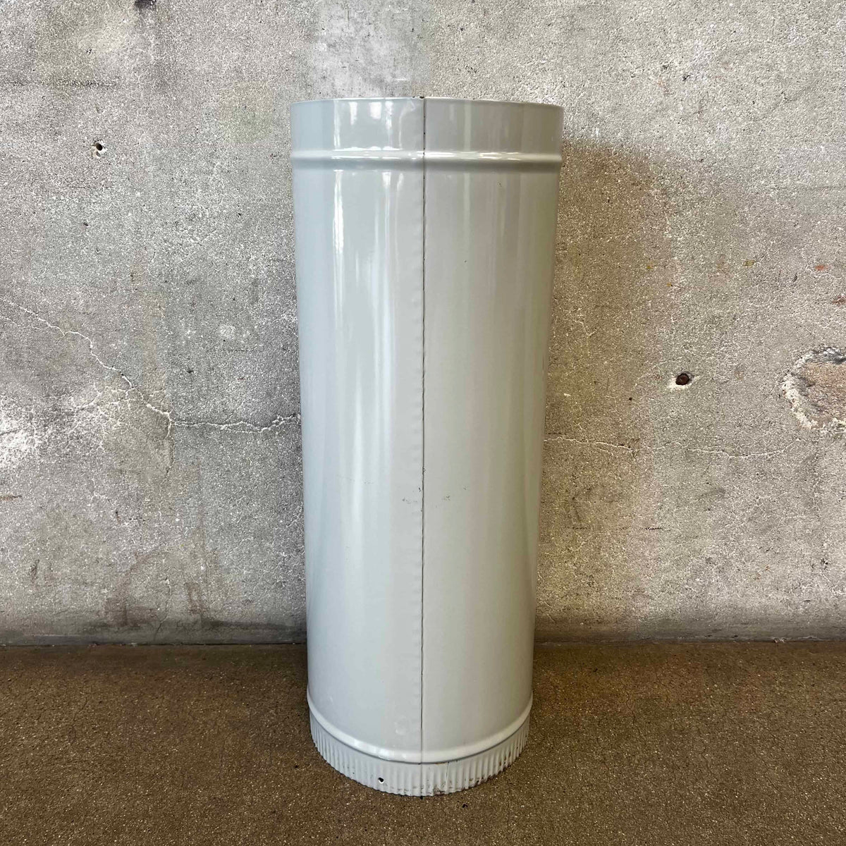 Vintage MCM Original Ash Porcelain Enamel Finish Malm "Zircon" Fireplace Pipe #3