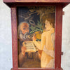 Antique Prie Dieu Cabinet With Caravaggio Oil On Canvas