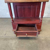 Antique Prie Dieu Cabinet With Caravaggio Oil On Canvas
