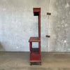 Antique Prie Dieu Cabinet With Caravaggio Oil On Canvas