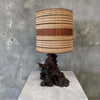 Mid Century Burl Lamp
