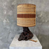 Mid Century Burl Lamp