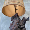 Mid Century Burl Lamp