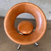Vintage 1960s Cognac Anel Rolling Office Chair