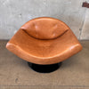 Vintage Cognac Leather Gaviota Lounge Chair by Ricardo Fasanello