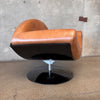 Vintage Cognac Leather Gaviota Lounge Chair by Ricardo Fasanello