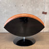 Vintage Cognac Leather Gaviota Lounge Chair by Ricardo Fasanello
