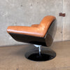 Vintage Cognac Leather Gaviota Lounge Chair by Ricardo Fasanello