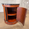 Signed Baker Drum Table With Marble Top
