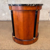 Signed Baker Drum Table With Marble Top