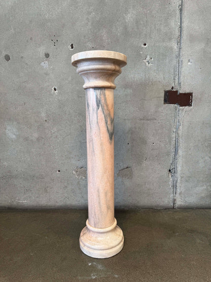 Vintage Blush Marble Pedestal #1