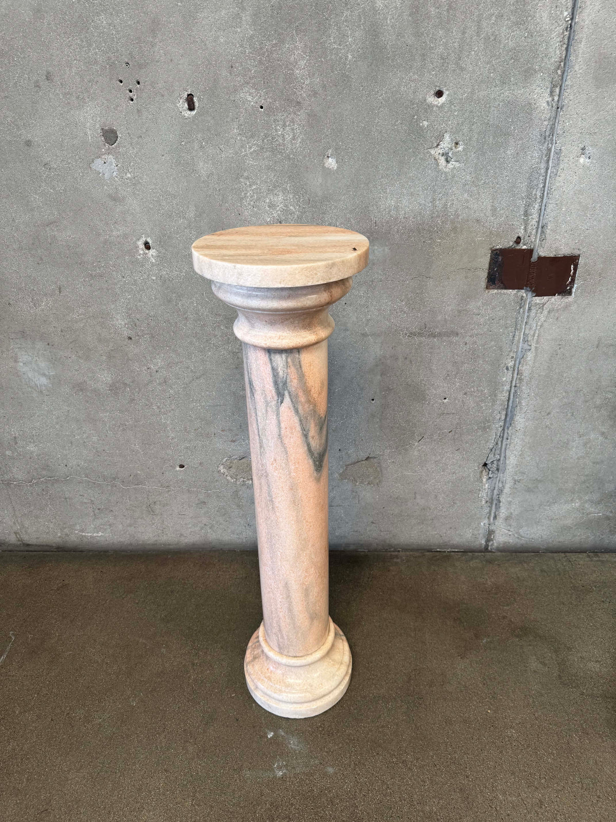 Vintage Blush Marble Pedestal #1