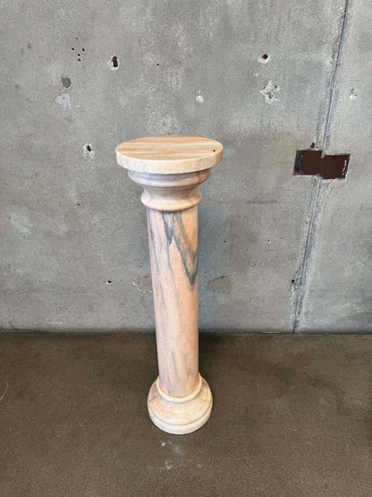Vintage Blush Marble Pedestal #1