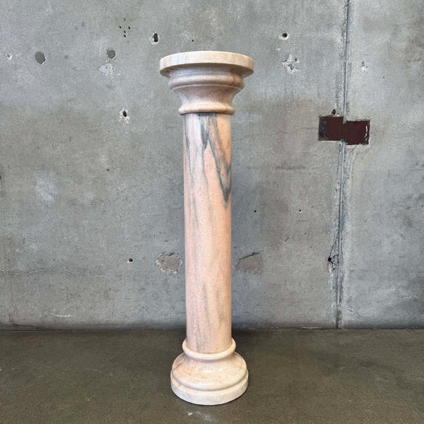 Vintage Blush Marble Pedestal #1