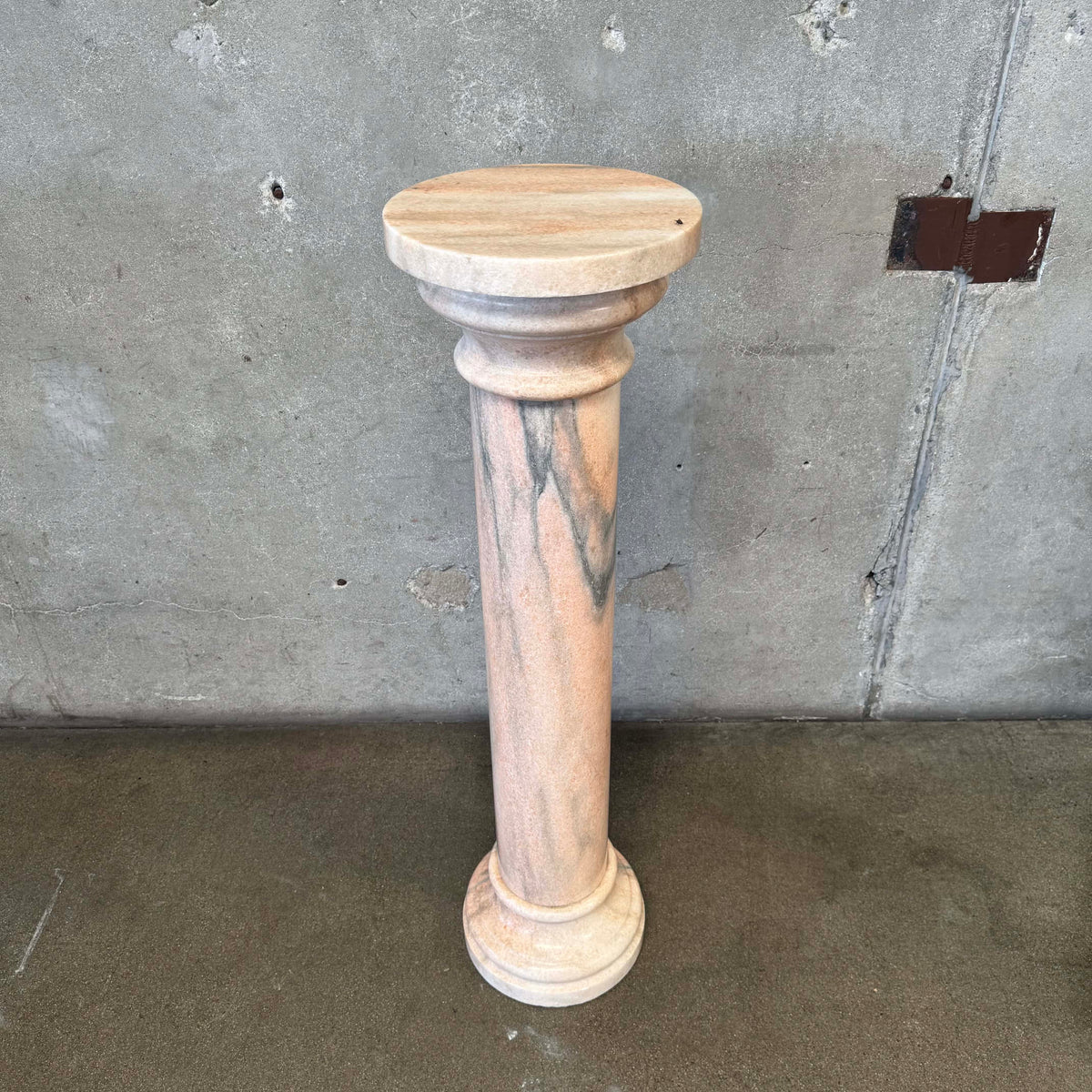 Vintage Blush Marble Pedestal #1