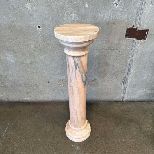 Vintage Blush Marble Pedestal #1
