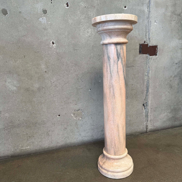 Vintage Blush Marble Pedestal #2