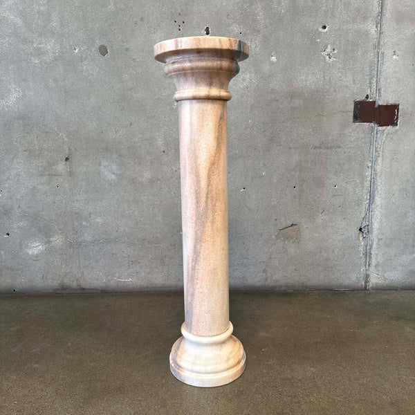 Vintage Blush Marble Pedestal #3