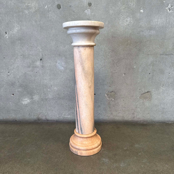 Vintage Blush Marble Pedestal #4