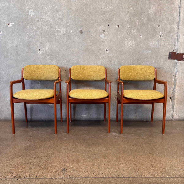 Three Piece Set Of Teak Dining/Occasional Chairs