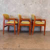 Three Piece Set Of Teak Dining/Occasional Chairs
