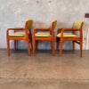 Three Piece Set Of Teak Dining/Occasional Chairs