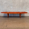 Mid Century Modern Slate Bench Made In Mahogany