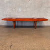 Mid Century Modern Slate Bench Made In Mahogany