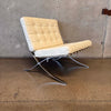 Pair Of Replica Barcelona Chairs w/Leather Cushions & Straps