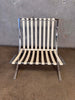 Pair Of Replica Barcelona Chairs w/Leather Cushions & Straps