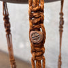 MCM Early 70's Signed Ceramic Pendant Lamp & Planter In Macrame