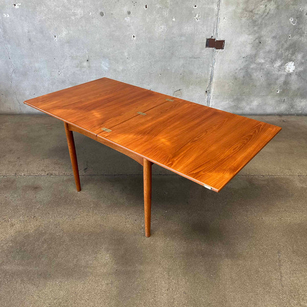 Teak & Oak Flip Top Dining Table By Borge Mogensen For Soberg Mobelfabrik