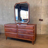 Mid Century Modern Lane Six Drawer Dresser w/Mirror