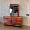 Mid Century Modern Lane Six Drawer Dresser w/Mirror