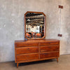 Mid Century Modern Lane Six Drawer Dresser w/Mirror