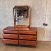 Mid Century Modern Lane Six Drawer Dresser w/Mirror