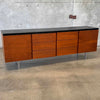 Mid Century Slate Top Credenza