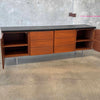 Mid Century Slate Top Credenza