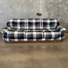 Mid Century Italian Sofa in Wool Plaid