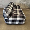 Mid Century Italian Sofa in Wool Plaid