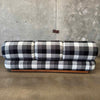 Mid Century Italian Sofa in Wool Plaid
