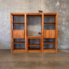 Oak Three Bay Wall Unit by Lou Hodges for California Design Group - Dual Sided