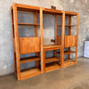 Oak Three Bay Wall Unit by Lou Hodges for California Design Group - Dual Sided