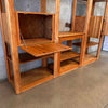 Oak Three Bay Wall Unit by Lou Hodges for California Design Group - Dual Sided