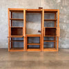 Oak Three Bay Wall Unit by Lou Hodges for California Design Group - Dual Sided
