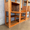 Oak Three Bay Wall Unit by Lou Hodges for California Design Group - Dual Sided