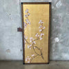 Vintage Gold Cherry Blossom Hand Painted Silk In Frame