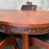 Pulaski 1960s Oceanic Brutalist Five Piece Walnut Dining Set