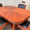 Pulaski 1960s Oceanic Brutalist Five Piece Walnut Dining Set