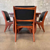 Pulaski 1960s Oceanic Brutalist Five Piece Walnut Dining Set